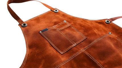 Stylish Two-Tone Apron Isolated on White

