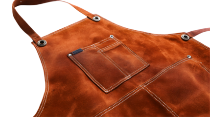 Stylish Two-Tone Apron Isolated on White

