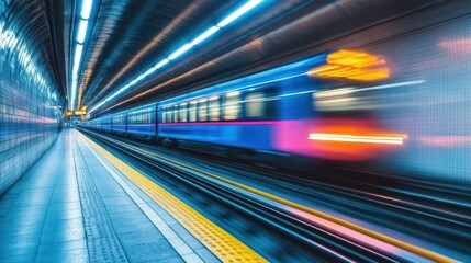 High-Speed Train in Subway Tunnel: A Dynamic Cityscape
