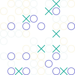 Patterned Circles and Crosses Design