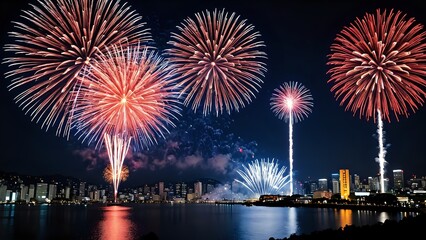 fireworks over the river