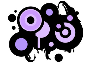 Grunge circles graffiti Frutiger Metro  © PicsElle Creations