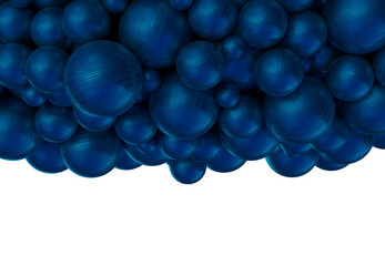 Abstract 3D Blue Particles Backgrounds – Spherical Glossy Elements in Deep Navy and Electric Blue Tones, Seamless Design with Circular Texture and Modern Aesthetic Look