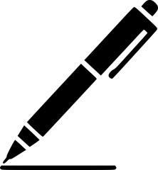 Minimalist black pen silhouette writing or drawing with white background

