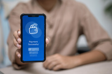 Digital Wallet Payment Successful Confirmation on Smartphone Screen