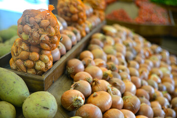 onions at the market