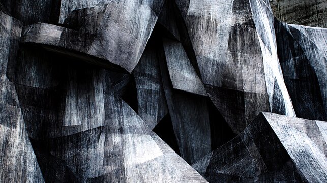 Abstract grayscale architectural texture.