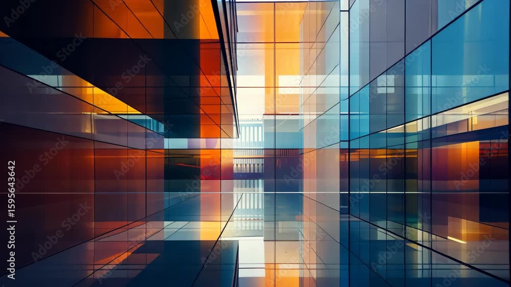Poster abstract background with colorful squares