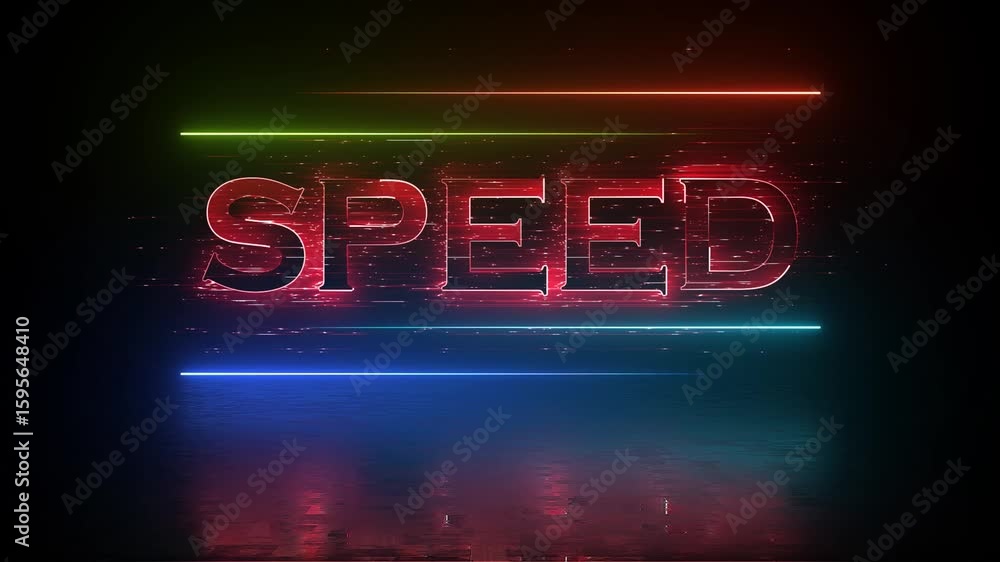 Poster glitching neon 