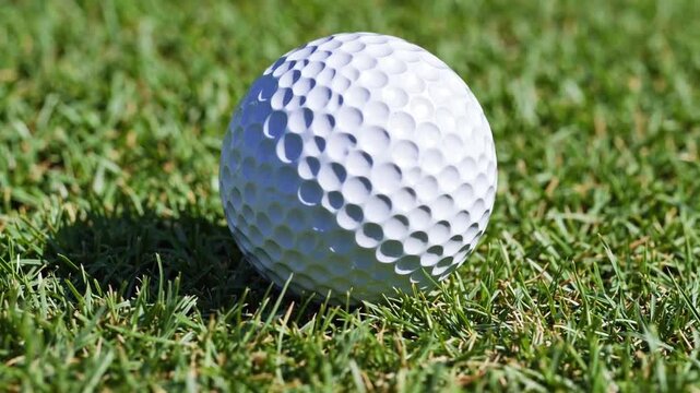 promotional flyer for golf event, featuring golf ball on grass with ample space for text and details