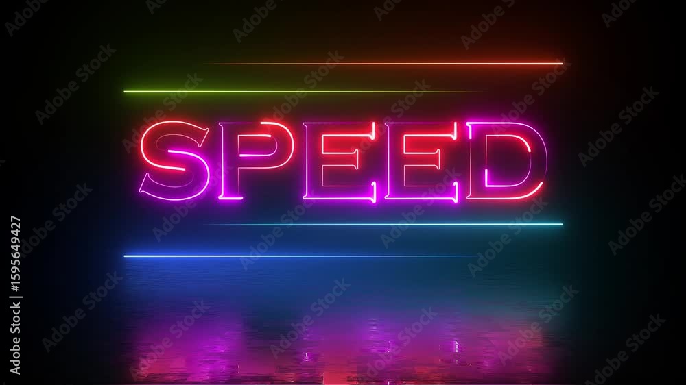 Poster vibrant neon 