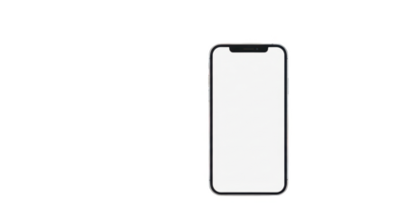 A minimalist illustration of a smartphone, showcasing its sleek design and blank screen.