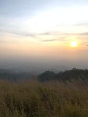 sunrise over the mountains