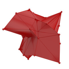 Abstract Polygon Backgrounds with Red and Black Low-Poly Mesh Surfaces – Geometric 3D Shapes with Wireframe Grids, Irregular Structures, and a Modern Futuristic Visual Aesthetic