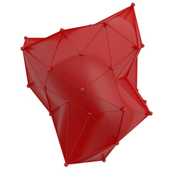 Abstract Polygon Backgrounds with Red and Black Low-Poly Mesh Surfaces – Geometric 3D Shapes with Wireframe Grids, Irregular Structures, and a Modern Futuristic Visual Aesthetic