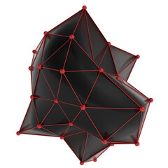 Abstract Polygon Backgrounds with Red and Black Low-Poly Mesh Surfaces – Geometric 3D Shapes with Wireframe Grids, Irregular Structures, and a Modern Futuristic Visual Aesthetic