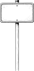 Obraz premium Road sign with hand-drawn style