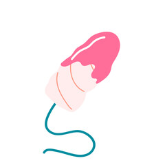 Tampon with Fluid Illustration