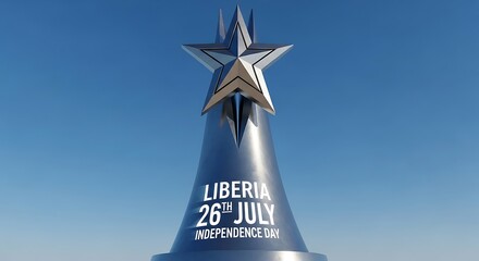 Liberia's Independence Day: A Stellar 3D Tribute - 26th July Celebration