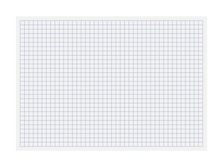 A blank sheet of paper with blue grid lines. Graph paper for school and engineering. Education and design concept for project planning.