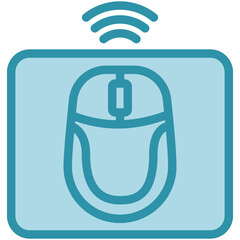 Mouse dual tone blue color, mini illustration icon. use for modern concept, print, UI, UX kit, web and app development. Vector related to remote working, work from home.