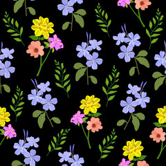 Ikat floral seamless pattern. Embroidery , print striped ornament floral. Texture textile background vector illustration ornate elegant luxury vintage retro style.