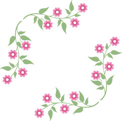 Pink Flowers For Cards Vectors