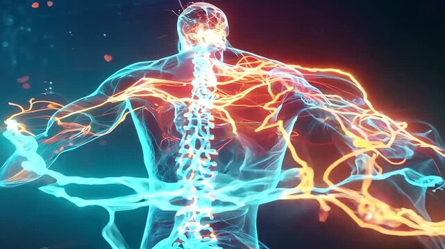 Glowing Neural Human Body with Electric Energy

