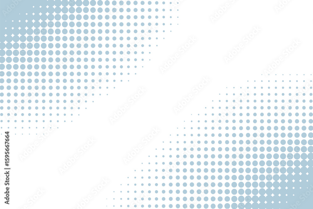 Poster a light gray halftone pattern on a white background with a gradient effect and circular dot shapes