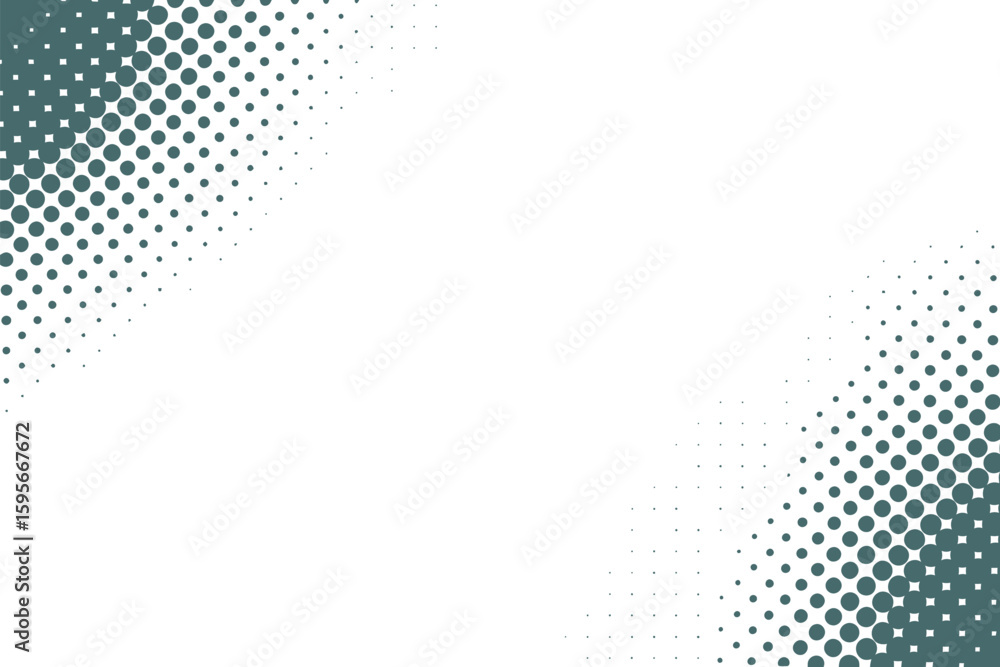 Leinwandbilder halftone pattern with dots in the corners fading towards the center on a white background space for 
