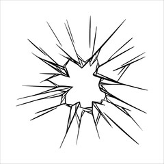 Broken glass picture is suitable as a background image. It's a vector image.	
