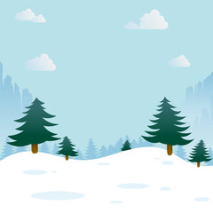 Natural snowfall image is a vector image.