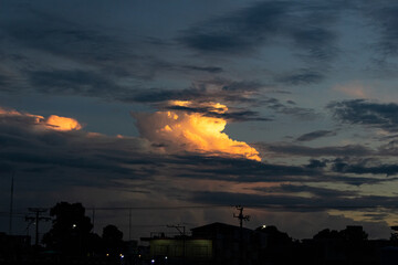 beautiful sky and clouds at sunset