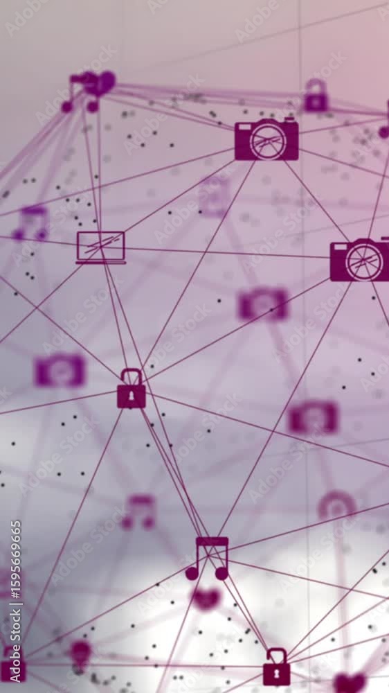 Poster animation of network of connections over globe