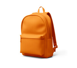 Perfectly cut-out image of school backpack #2 - Half side view - isolated background and shadow -...