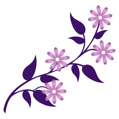 Purple Flowers Vectors