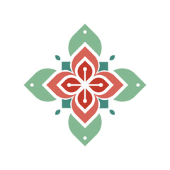 Ornate Floral Geometric Medallion