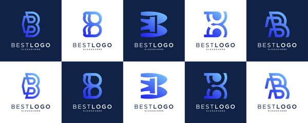 Set Collections of Letter B for Branding, Business and Corporation, Logo Design Inspirations. © semoro