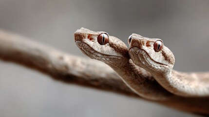 Fototapeta premium Two snakes on branch