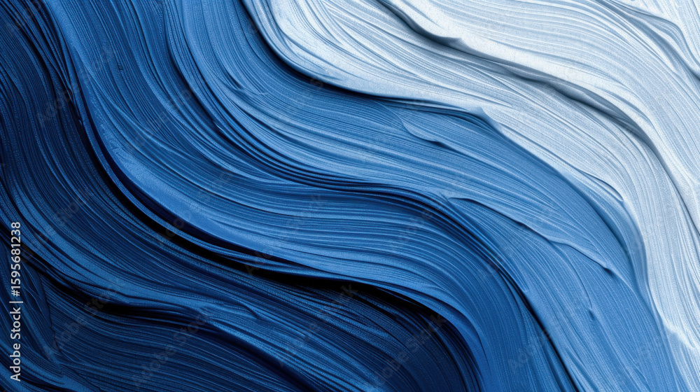Poster abstract digital wave texture background in gradient blue and white, showcasing smooth flowing lines