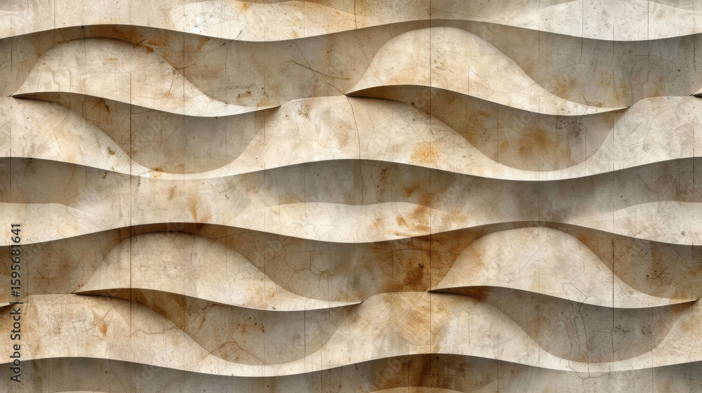 Poster abstract folded paper texture with layered depth creates visually striking design. soft curves and s