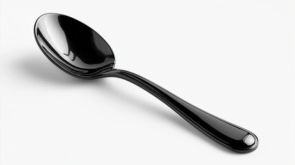 Glossy Black Spoon, Kitchenware and Tableware Element