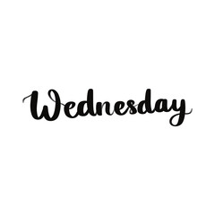 Wednesday Lettering Illustration – Hand-Drawn Calligraphy Day Text Design