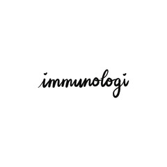 Immunology Lettering – Handwritten Typography of Human Immune System Concept