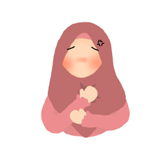 Angry Muslim Hijab Girl Illustration – Islamic Character Art