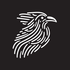 Obraz premium Eagle head logo. Black and white style. Vector illustration
