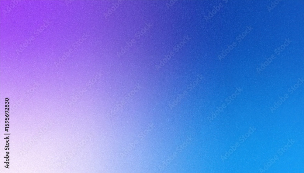 Poster purple to cobalt blue gradient background with grainy analog texture overlay