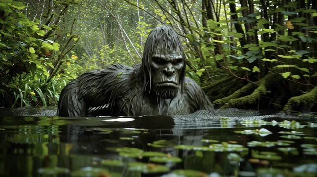 A swamp monster in the bog 