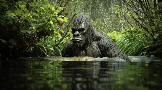 A swamp monster in the bog 