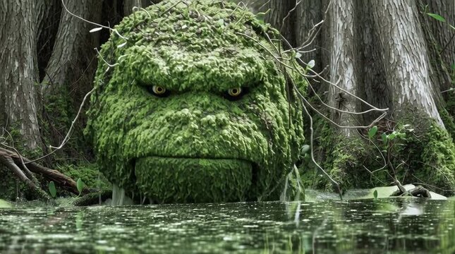A swamp monster in the bog 